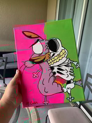 This is the Avatar Image for the Courage the Cowardly Dog AI Voice and Text to Speech Generator